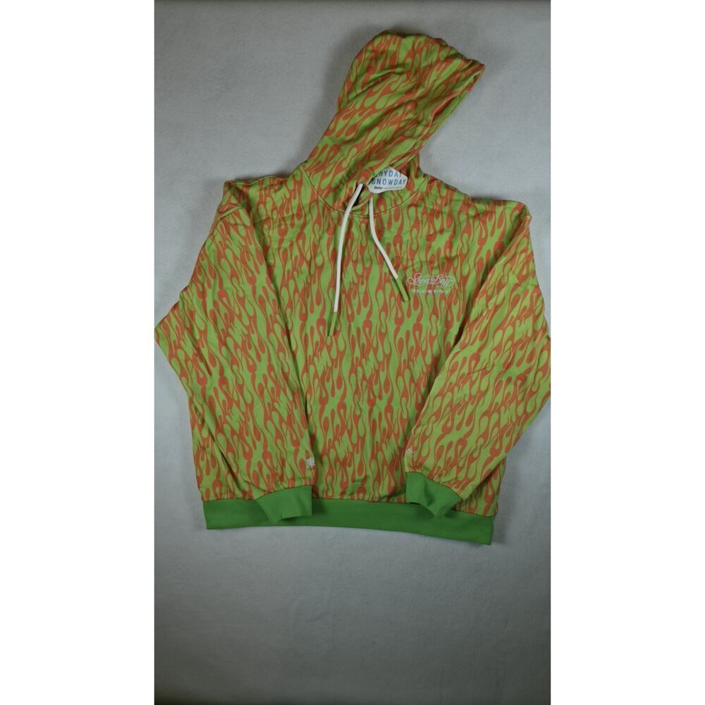 Snowday Pullover Hoodie Flames Japan Streetwear Osaka NWT Size 2XL